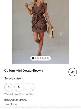 Mini Dress - Brown